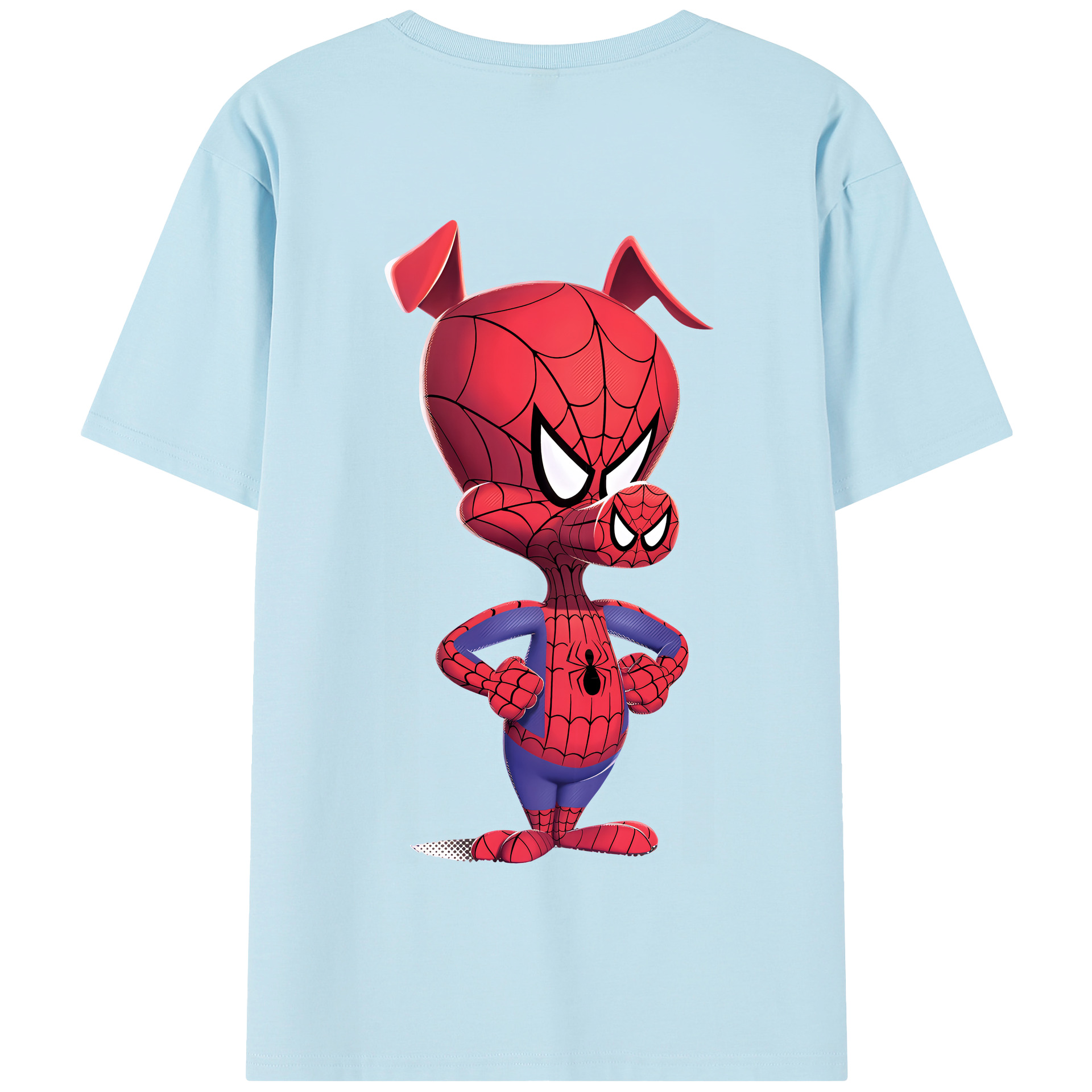 （画像用） Spider Man スパイダーマン 綿100％半袖Tシャツ（背面プリント）